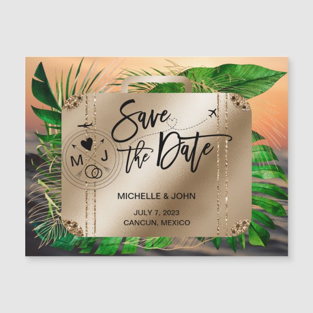 Guardar el mapa del mundo de la boda de destino (Anverso)