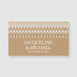 Guardar el papel de Kraft de encaje rústico de fec