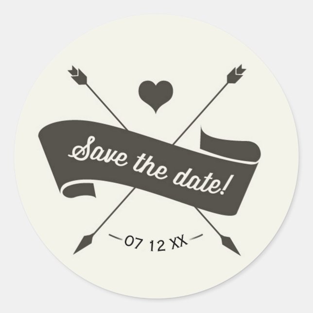 Guardar el Pegatina de redondeo de fecha clásica (Anverso)