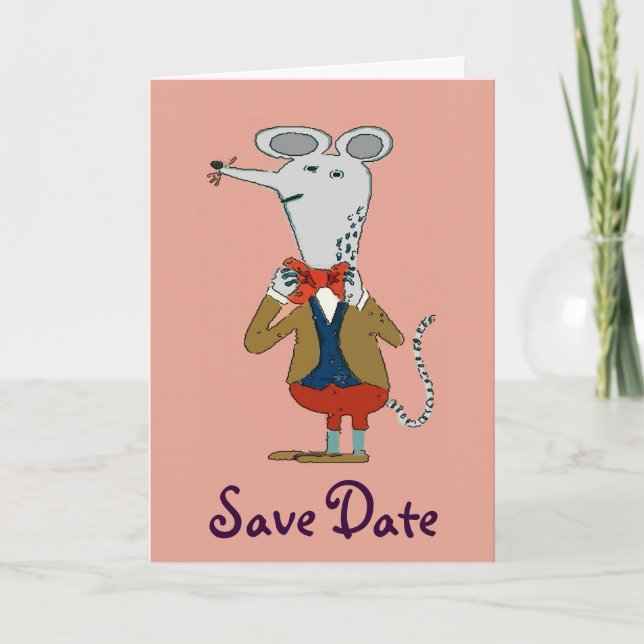 Guardar fecha, tarjetas de ratón Dressy (Anverso)
