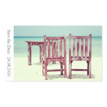 Guardar la Boda de Playa - Tarjeta de Negocios