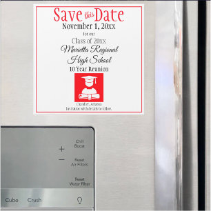 Guardar la clase de fecha Reunión Red Black Magnet