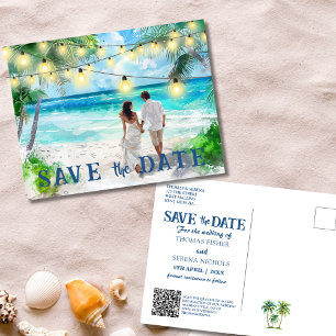 Guardar la fecha Código QR Invitación de playa tro