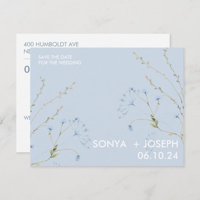 Guardar la fecha con flores (Anverso / Reverso)