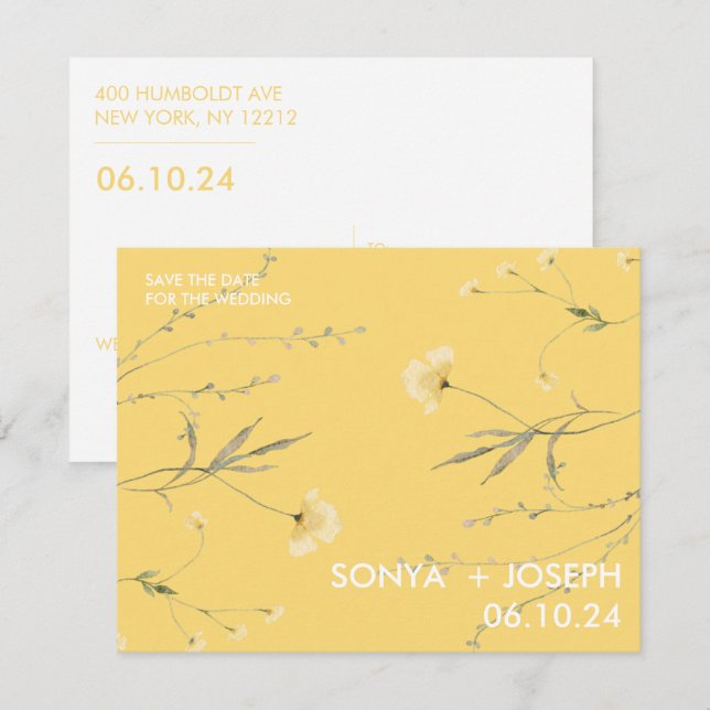 Guardar la fecha con flores (Anverso / Reverso)