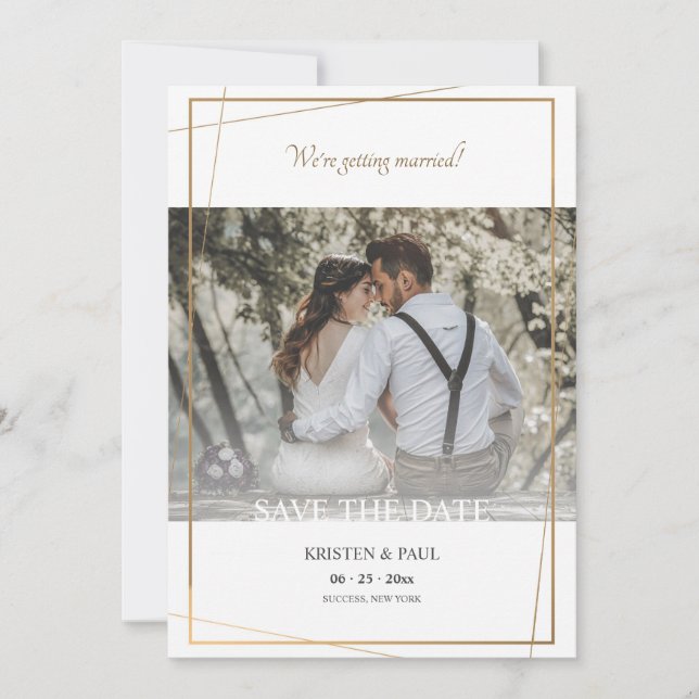 Guardar la fecha de anuncio de foto con marco dora (Anverso)