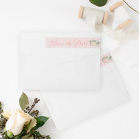 Guardar la fecha de boda floral Boho Blush