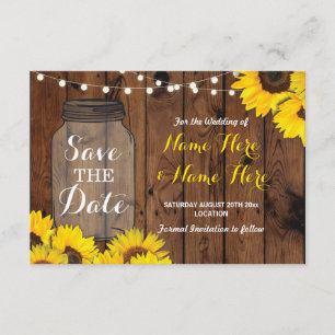 Guardar La Fecha De Invitación De Los Sunflowers D