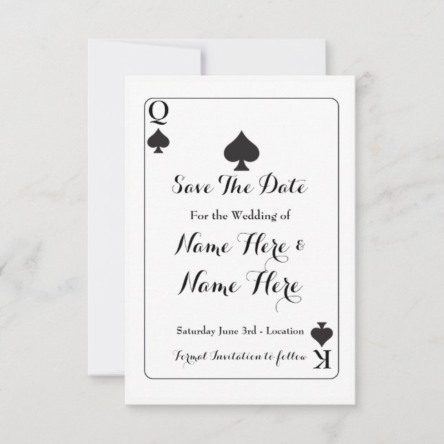 Guardar La Fecha De La Invitación A La Boda De La  (Anverso)