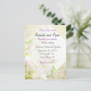 Guardar la fecha de la invitación a la boda floral