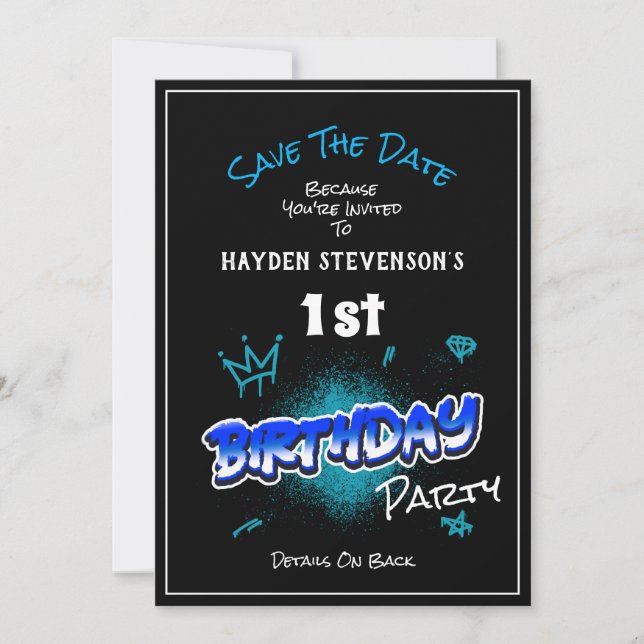 Guardar la fecha de la invitación de fiesta de cum (Anverso)