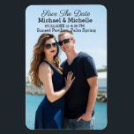 Guardar la fecha de nuestro imán Boda<br><div class="desc">Este es un imán de personalizable simple pero hermoso para recordarle a su familia y amigos su día especial. Puede personalizar esto con su foto y cambiar el texto del imán. ¡Que guarden la fecha y no se olviden!</div>