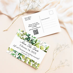 Guardar la fecha de postales Eucalyptus Greenery
