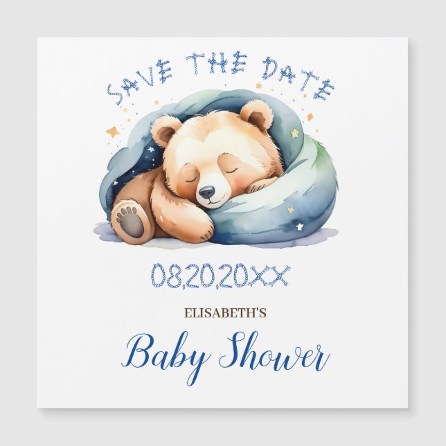 Guardar la fecha de Teddy Bear Baby Shower (Anverso)
