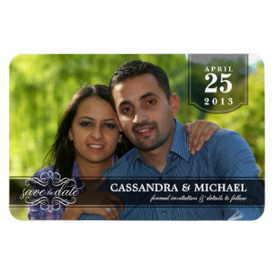 Guardar la fecha - Deluxe Imanes de fotos sin bord