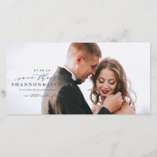 GUARDAR LA FECHA elegante tarjeta de fotografía ca