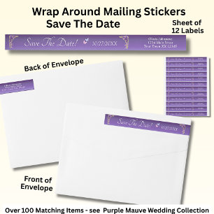 Guardar la fecha, Flores malvas moradas y blanco