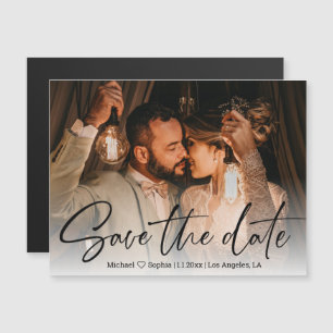 guardar la fecha, imán fotográfico boda de caligra