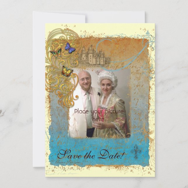 Guardar la fecha Invitación a la foto de un libro  (Anverso)