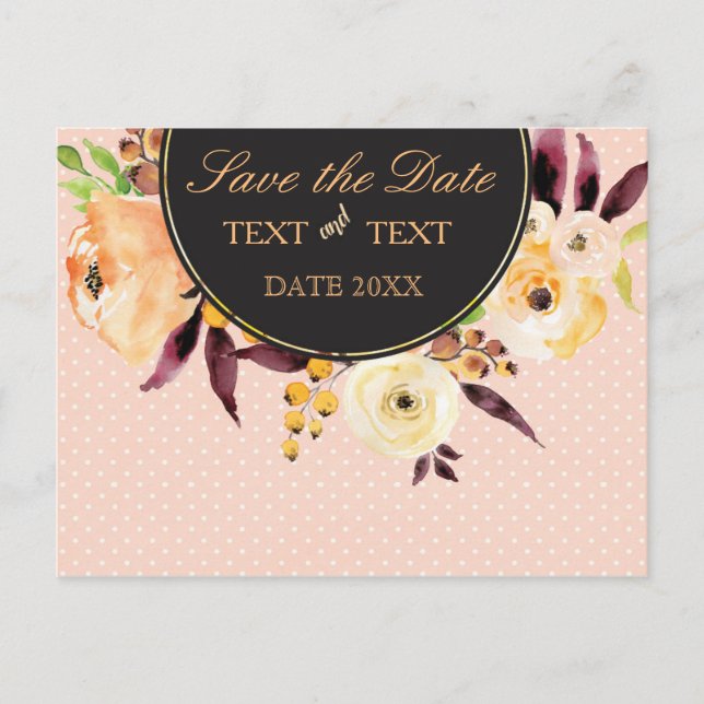 Guardar la fecha - Invitación de boda (Anverso)