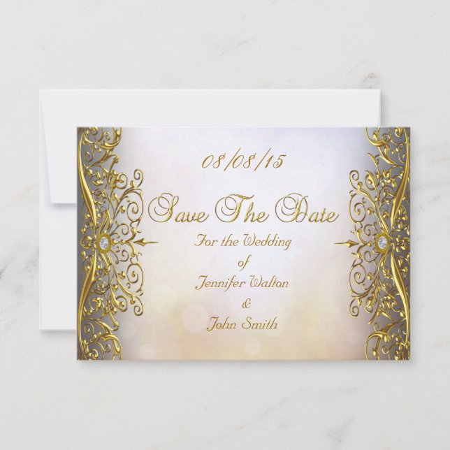 GUARDAR LA FECHA Invitación de Boda (Anverso)