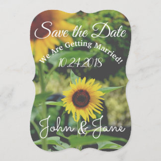 Guardar la fecha Invitación de boda de girasol