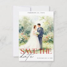 Guardar la Fecha Invitación de Boda | Romántica