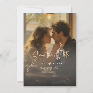 Guardar la Fecha Invitación de Boda | Romántico