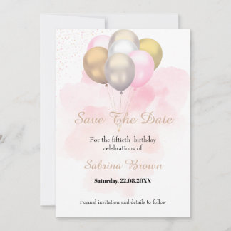 Guardar la Fecha Invitación de Cumpleaños