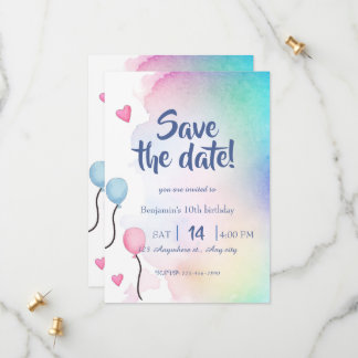 Guardar la Fecha Invitación de Cumpleaños