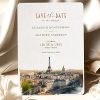 Guardar La Fecha Invitación De Destino De París Fr