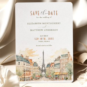 Guardar la Fecha Invitación de Destino París Franc