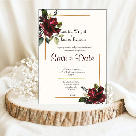Guardar la Fecha, Invitación de Florales Lujosas