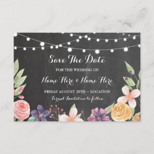 Guardar La Fecha Invitación De Flores De Charla Rú