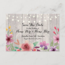 Guardar La Fecha Invitación De Las Luces Florales 