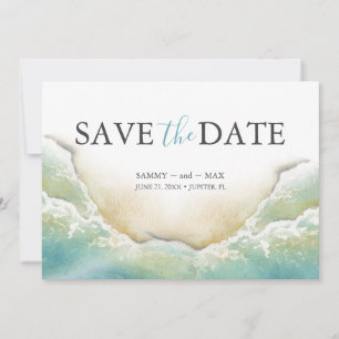 Guardar La Fecha Invitaciones Watercolor Beach Wed