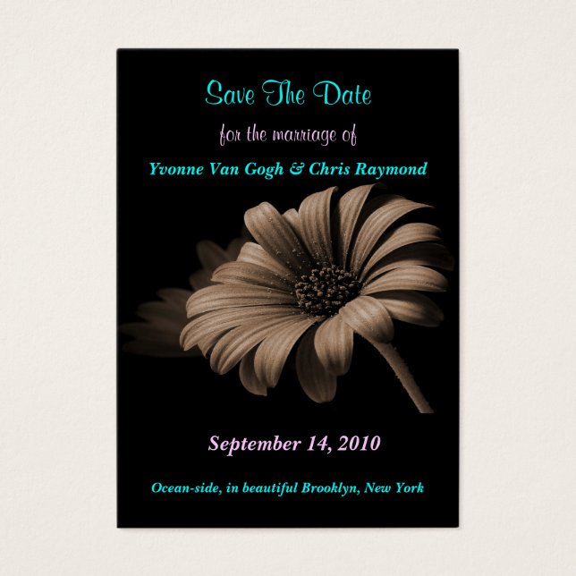 Guardar La Fecha Light Cocoa Daisy I (Frente)