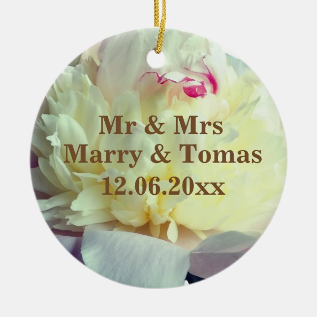 Guardar la fecha Ornamento floral (Frente)