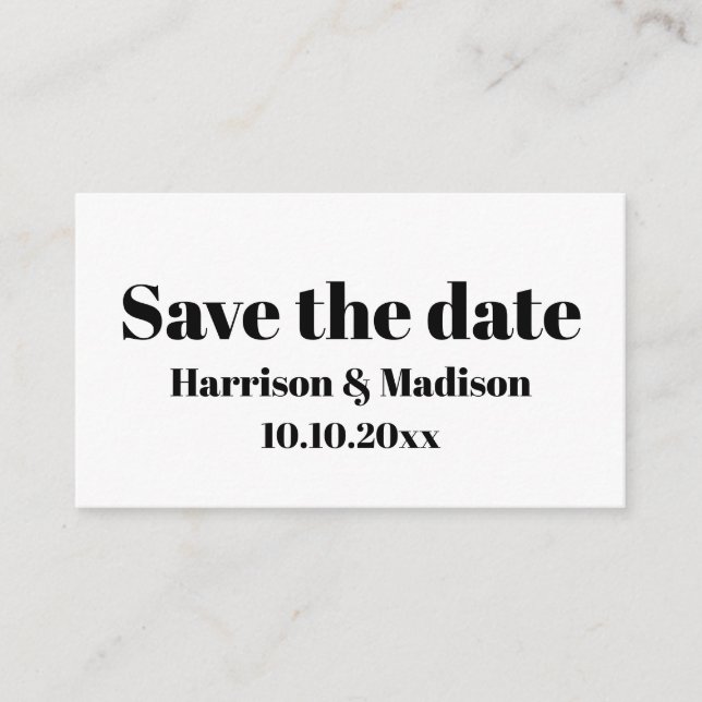 Guardar la fecha, personalizado Invitación Boda mo (Anverso)