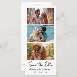 Guardar la fecha PhotoBooth Código Qr Moda blanca