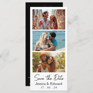 Guardar la fecha PhotoBooth Código Qr Moda blanca 