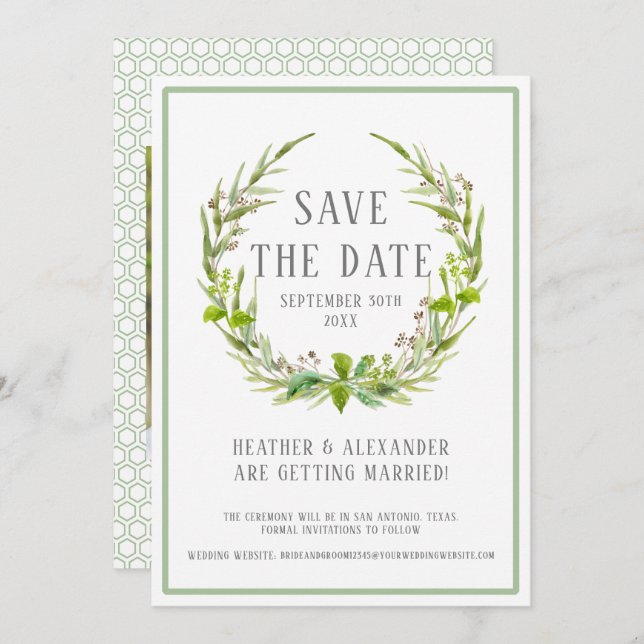 Guardar la fecha Plantilla de foto Corona de Acuar (Anverso / Reverso)