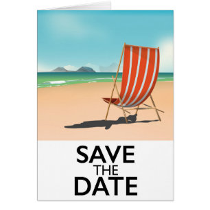 Guardar la fecha silla de playa vintage