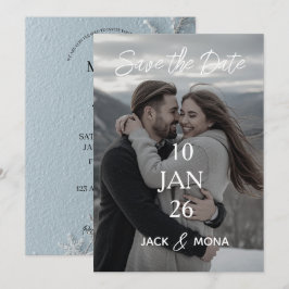 Guardar la fecha Tarjeta de boda moderna simple p