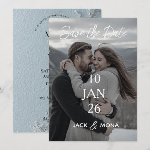 Guardar la fecha  Tarjeta de boda moderna simple p