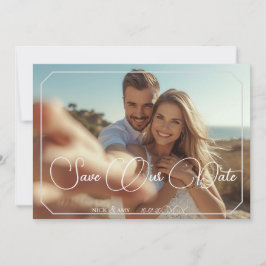 Guardar la fecha Tarjeta de boda simple moderna y