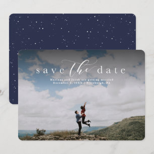 Guardar la fecha tarjeta de foto con letra elegant