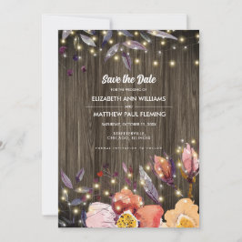 Guardar la fecha. Tarjeta fotográfica Barn Wood Au