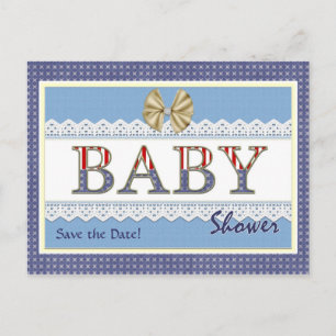 Guardar la Fecha Tarjeta Postal de Baby Shower Pat