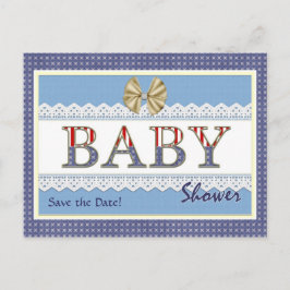Guardar la Fecha Tarjeta Postal de Baby Shower Pat